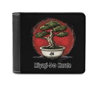 Miyagi-Do - Portafogli da karate con albero bonsai, in pelle PU, sottile, per donne e uomini, idea regalo, Stile:, Taglia unica