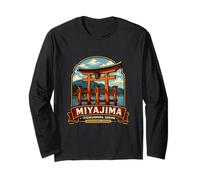 Miyajima Hiroshima Giappone Torii Santuario Arte Maglia a Manica