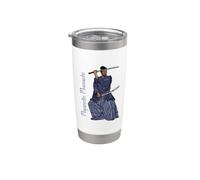 Miyamoto Musashi - con due katane Bicchiere termico in acciaio inox doppia parete