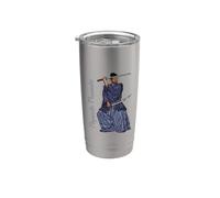 Miyamoto Musashi - con due katane Bicchiere termico in acciaio inox doppia parete