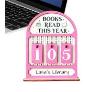 Miyanvuo Cartello Contatore per Libri,Decorazione da Tavolo in Legno - Segno per Il Contatore di Libri Letti | per Studio, Posto di Lavoro, Biblioteca, Scaffale, Angolo, Casa E Camera da