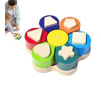 Miyanvuo Gioco degli Incastri in Legno - Gioco di Abbinamento,Classificazione E Abbinamento | Giochi Educativi Precoce Apprendimento Riconoscimento Forme Geometriche E Colori Per Bambini