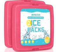 MIYCOO Confezione di ghiaccio per contenitori per il pranzo e borsa per il pranzo, congelamento rapido, salvaspazio, riutilizzabile, sottile, originale, accessorio refrigerante per spiaggia, campeggio
