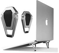 MIYKUISH Supporto portatile invisibile per computer portatile, 2 pezzi, in lega di zinco, mini supporto per dissipazione del calore, sollevatore per laptop adatto per laptop da 12 a 20 pollici
