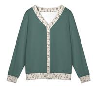 MIYMIYN Cardigan da donna lavorato a maglia con scollo a V, maglione leggero con bottoni, capispalla autunnale chic, Multicolore, S