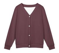 MIYMIYN Cardigan da donna morbido e leggero con scollo a V, aperto sul davanti, colore caffè rosso, lavorato a maglia, maglione autunnale con bottoni, abbigliamento casual all'aperto chic, Multicolore