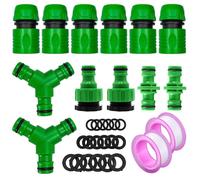 Miyobing 12 Pezzi Connettori per Tubi da Giardino Raccordi per Tubo da Giardino in Plastica da 1/2" e 3/4" Tubo Flessibile Raccordi Rapidi per Irrigazione e Giardino