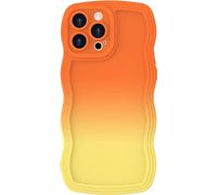 miyonsin Cover per iPhone 12, Anti Ingiallimento Custodia con Antiurto, Anti-Graffio e Colorato Moda TPU Case per Ragazze e Donne, Durevole Flessibile Antiurto Cover per iPhone 12, Arancione Giallo