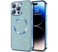 miyonsin Glitter Magnetica Cover per iPhone 11 PRO, Anti Graffi Glitter Custodia Compatibile con MagSafe, Brillantini Sottile Silicone TPU Antiurto Case per iPhone 11 PRO, Blu