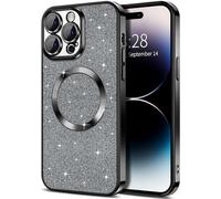 miyonsin Glitter Magnetica Cover per iPhone 11 PRO Max, Anti Graffi Glitter Custodia Compatibile con MagSafe, Brillantini Sottile Silicone TPU Antiurto Case per iPhone 11 PRO Max, Nero