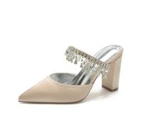 Miyoopark Sandali da sposa da donna con schiena scoperta scarpe da sera, M634 champagne, 42 EU