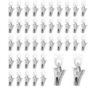 MIYUANGKJ 100 Pezzi Ganci per Tende Scorrevole 10 mm Pieghevole con Pinza Metallica per Rotaia & Canne a Scorrimento Interno Ganci Piega-tende Chiudibili Clip per Tende da Doccia