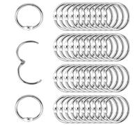 MIYUANGKJ 150 Pezzi Anelli per Raccoglitori Anelli per Rilegatura Anello Molla Raccoglitore Anelli per Tenda Anelli Portachiavi Anelli Fogli Rilegatura 25 mm per Album di Ritagli