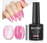 MIZHSE Cat Eye, smalto gel UV con magnete, olografico, glitter per occhi di gatto, gel UV con glitter Soak Off UV/LED 004