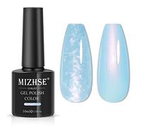 MIZHSE Smalto Gel Glitter Blu Shell Spirale Aurora Smalto UV LED Gel Perla Nail Art Salone di Lunga Durata Casa FAI DA TE 10ml