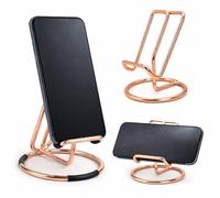 Mizi Cell Phone Stand for Desk - Metal Mobile Phone Holder Compatible with iPhone, iPad, Switch & All Smartphone - Cute, Classy Stylish Display Stand - Rose Gold