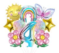 Mizijia 10 Pezzi Palloncini Farfalla 4 Anni Ragazzo Ragazza, Set Compleanno Farfalla, Palloncini Compleanno Decorazioni Bambini, Palloncino Foil Decorativo per Festa di Compleanno Bambini (4)