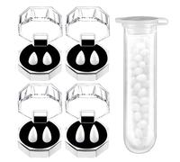 Mizijia 4 paires de dents de Vampire d'Halloween avec 1 Tube de Colle pour adultes et Enfants, accessoires d'horreur réalistes pour Cosplay, accessoires de décoration de fête d'Halloween