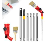 mizikuu 1.7m Estensore per Pennelli da Pittura, Multi Angolo Asta Telescopica Flessibile con Pennelli per Soffitto Scale Angoli Tetti Porte e Finestre Rullo di Vernice