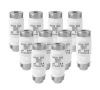 mizikuu 10 Pezzi Collegamenti di Fusibile Neozed in Ceramica, 35A Fusibile Tubolare Ceramico Inserti di Sicurezza D02 Fusibile Ritardato Link per proteggere circuiti e sicurezza elettrica