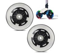 mizikuu 2 PCS Ruote Luminose LED, 100 mm Ruote Luminose per Monopattino Ruote Luminose per Scooter con Cuscinetti ABEC-9 per Tutti i Tipi di Scooter con Pneumatici da 100 mm