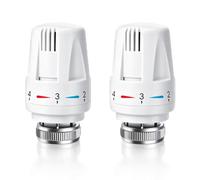 mizikuu 2 valvole termostatiche per radiatore, M30 x 1,5 TRV | Controllo automatico della temperatura, alta qualità, regolazione della temperatura a cinque velocità