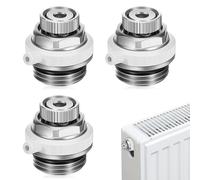 mizikuu 3 PCS 1/2" Radiatore dell'Aria di Sfiato, Valvola di Sfiato Automatica Termosifoni Maschio Filettatura Manuale Radiatore Aria Sfiato Tappo Valvole per Risparmio Energia