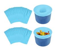 mizikuu 30 Pezzi Calzini da Skimmer per Piscina, Calze da Filtro per Piscina Nylon Riutilizzabile Filtro Skimmer Piscina Elastico per Rimuovere Detriti, Foglie, Olio, Capelli, Polline e Insetti, Blu