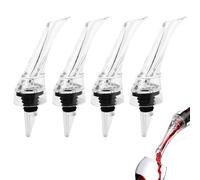 mizikuu 4 Pezzi Beccuccio Aeratore per Vino Rosso, Decanter 2 in 1 Tappi Bottiglie Versatore Salvagoccia Anti Goccia Decantatore Decantazione Aerazione Premium Senza BPA per Amanti del Vino