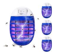 mizikuu 4 Pezzi Lampada Antizanzare Elettrica, Zanzariera Elettrica con Luce UV Ammazza Zanzare Elettrico Anti Zanzare Mosche Elettrico per Casa Giardino Campeggio Interni ed Estern