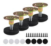 mizikuu 4 Pezzi Piedini per Mobili, Rotondi Piedi per Tavolo Regolabili Altezza Piedi Base Con Viti di Montaggio Gambe per Armadietto per Divano, Tavolo, Letto