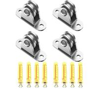 mizikuu 4 pezzi Puleggia Carrucola per Edilizia Sollevamento, U-Puleggia con Carrucola Singolo Puleggia in Acciaio Inossidabile Puleggia con a Cuscinetti per Linea lavanderia, porta avvolgibile