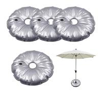 mizikuu 4 Pezzi Sacchetto del Peso Dell'Acqua Rotondo, 37cm Borsa Pesi Base Ombrellone può Contenere 3L di Acqua Porta per Sacca d'Acqua Portatile Pieghevole Bandiera per Spiaggia Patio Tenda Terrazzi