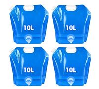 mizikuu 4 taniche pieghevoli da 10 l, taniche per acqua potabile con coperchio denso e rubinetto, per acqua flessibile, riutilizzabili, senza BPA, per attività all'aperto, campeggio, escursioni