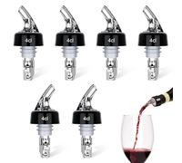 mizikuu 6 beccucci per bottiglie, 4 cl Bottle Pour Spouts Auto Pour Bevanda Dosatore a prova di perdite, dosatore per vino, cocktail, casa, bar, bevande, vino, cocktail, C-PjiuQi-2