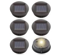 mizikuu 6 pezzi di ricambio per luci e pannello solare, lampadine da 8 cm, lanterna, coperchio impermeabile, coperchio di ricambio per lampade da giardino e fai da te