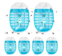 mizikuu 6 Pezzi Lampada Antizanzare Elettrica, Insetticida UV Lampade Zanzariere Trappole per Zanzare Zanzariera Elettrica con Luce Risparmio Energetico Elettroinsetticida Lámpara Antimosquitos