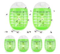 mizikuu 6 Pezzi Lampada Antizanzare Elettrica, Insetticida UV Lampade Zanzariere Trappole per Zanzare Zanzariera Elettrica con Luce Risparmio Energetico Elettroinsetticida Lámpara Antimosquitos