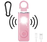 mizikuu Allarme Personale, 130 Db Allarme Tascabile Allarme di Sicurezza Personale con Luce LED Allarme per autodifesa Portachiavi Ricaricabile Approvato Allarme per Anziani, Bambini, Donne
