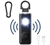 mizikuu Allarme Personale, 130 Db Allarme Tascabile Allarme di Sicurezza Personale con Luce LED Allarme per autodifesa Portachiavi Ricaricabile Approvato Allarme per Anziani, Bambini, Donne