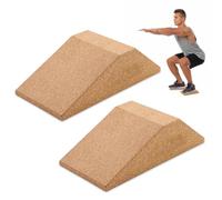 mizikuu Blocchi cuneo, 2 Pezzi Cuneo Per Squat Ramp in Sughero antiscivolo Estensori per Polpacci per l'Allungamento Dei Muscoli e Della Fascia per Sollevamento Pesi, Yoga, squat