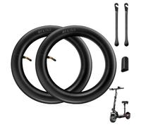 mizikuu Camera d'Aria, 2 Pezzi Camere d'Aria 10x2.5 più Spessa Tubi di Ricambio con 2 Stick per Pneumatici + 1 Coperchio del Supporto, Resistente all'Usura Copertone Gomma per Monopattino Elettrico