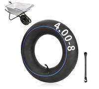 mizikuu Camera d'Aria, 4.80/4.00-8 Ruota di Ricambio Camera d'Aria Ruota Carriola Pneumatici Da Per Carrelli a Mano Trattore Inner Tube Valvola Per Carrello, Spazzaneve, Generatore e Altro