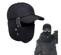 mizikuu Cappello Invernale da Pilota, 3 in 1 Cappello Aviatore Invernale Unisex Berretto Termica Cappello Russo Impermeabile con Paraorecchie Maschera Cappellino Bomber Caldo per Ski Ciclismo Moto