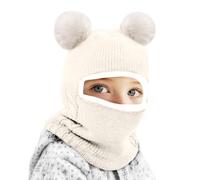 mizikuu Cappello Inverno per Bambino, Beanie Lavorato a Maglia Calda Carina Sciarpa con Cappuccio Passamontagna Morbido Cappello Balaclava Cappello da Sci per Bambini 2-7 Anni
