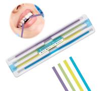 mizikuu Carta vetrata dentale, 60 pezzi striscia di lucidatura dentale Strisce Abrasive dentali Kit di Strumenti per la pulizia profonda, igiene orale, cura per denti sani