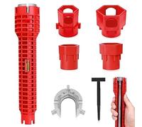 mizikuu Chiave per Lavabo, 14 in 1 Chiave Strumento di Installazione per Rubinetto Lavello Multifunzionale Acqua Tubo Lavandino Rubinetto Bagno Idraulica Cucina