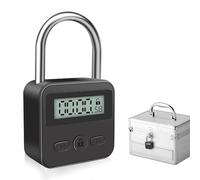 mizikuu Display Lock, Blocco Orario Digitale con Display LCD USB Ricaricabile 99 Ore Massimo Multifunzione Blocco Tempo Intelligente per Prevenire Le Cattive Abitudini, Nero