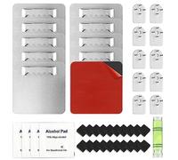 mizikuu Ganci Adesivi per Quadri a Specchio, Set di 10 Ganci Autoadesivi per Quadri a Specchio Appendiabiti Autoadesivo Senza Foratura Autoadesivi Sospensione Supporto per Cornice in Acrilico Vetro