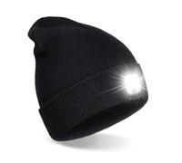 mizikuu LED Cappello Illuminato Berretto, Berretto LED con Luce Berretto in Maglia USB Ricaricabile Cappello Invernale con 3 Livelli di luminosità per Corsa Sci Ciclismo Uomo e Donna